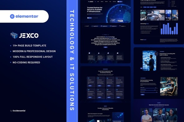 Jexco 1.0 – Technology & IT Solutions Elementor Template Kit
