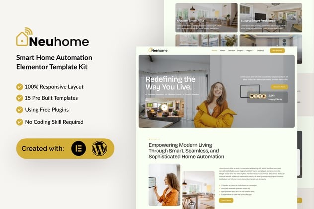 Neuhome 1.0 – Smart Home Automation Elementor Template Kit