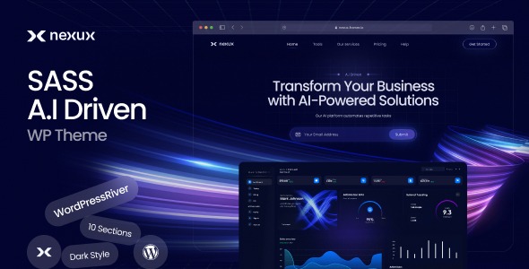 Nexux 1.0.3 – AI Saas Landing Page WordPress Theme