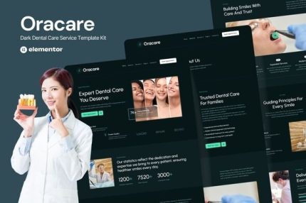 Oracare - Dental Care Service Website Elementor Template Kits