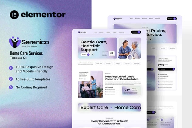 Serenica 1.0 – Home Care Service Elementor Template Kit