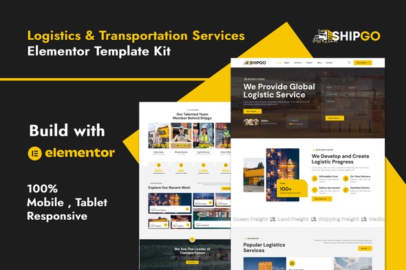Shipgo 1.0 – Cargo & Logistic Elementor Template Kit