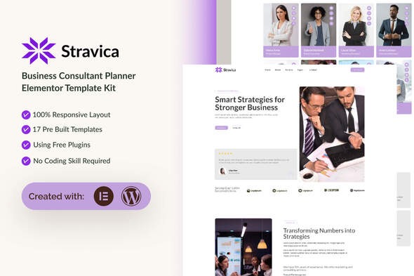 Stravica 1.0 – Business Consultant Elementor Template Kit