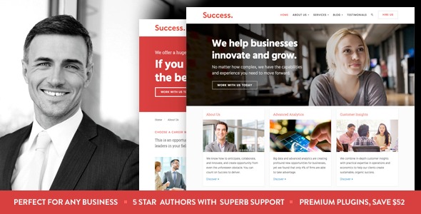 Success 1.5.3 – Business and Professional Services WordPress Theme
