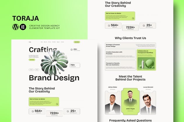 Toraja 1.0 – Creative Agency Elementor Template Kit
