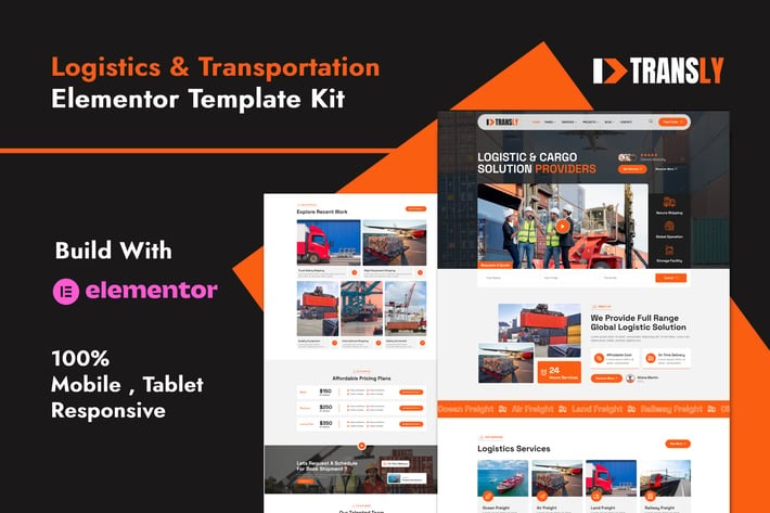 Transly 1.0 – Logistics & Transportation Elementor Template Kit