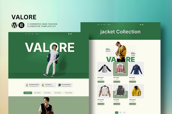 Valore 1.0 – Fashion Store eCommerce Elementor Template Kit