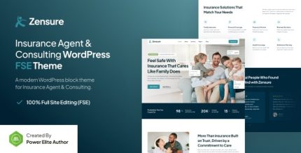 Zensure - Insurance Agent & Consulting Gutenverse FSE WordPress Theme
