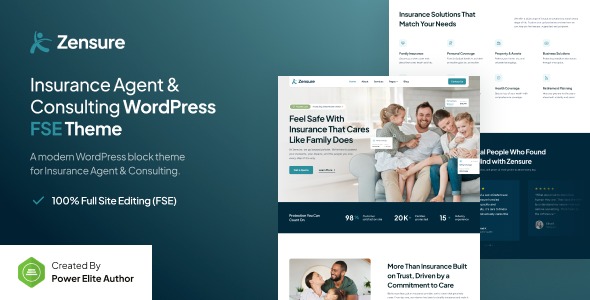 Zensure 1.0.0 – Insurance Agent & Consulting Gutenverse FSE WordPress Theme