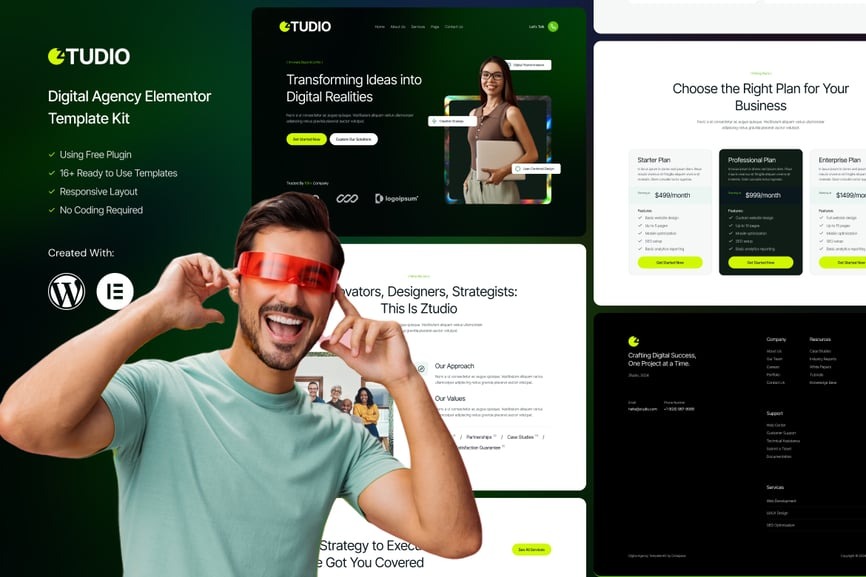 Ztudio 1.0 – Digital Agency Elementor Template Kit