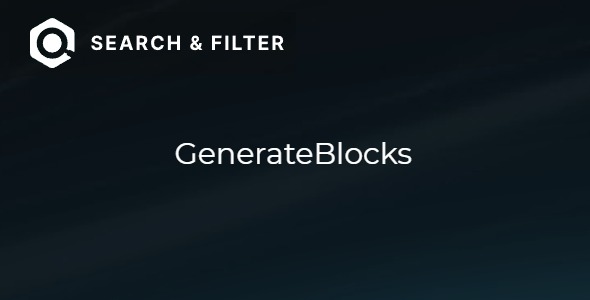 Search & Filter GenerateBlocks Extension 1.2.1