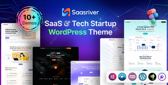 SassRiver 1.0.0 – SaaS & Tech Startup WordPress Theme
