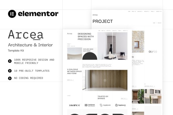 Arcea  – Architecture & Interior Elementor Template Kit