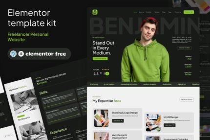 Benjamin - Freelancer Personal Website Template Kit