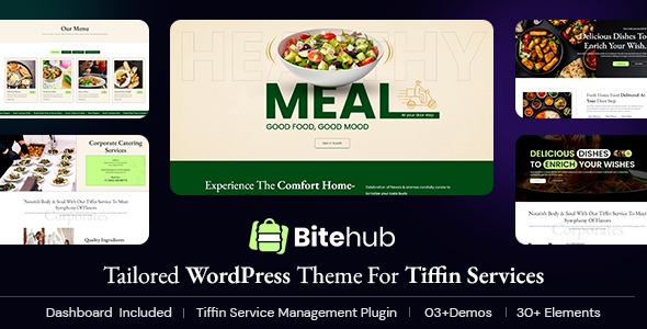 Bitehub 1.3 – Tiffin & Food Delivery WordPress Theme