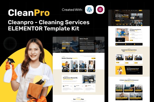 Cleanpro  – Cleaning Services Elementor Template Kit