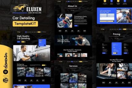 Eluxen - Car Detailing Services Elementor Template Kits