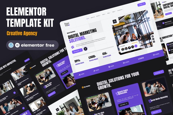 Finovia  – Digital Marketing Agency Elementor Kit