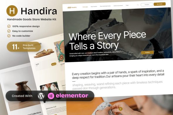 Handira  – Handmade Goods Elementor Template Kit