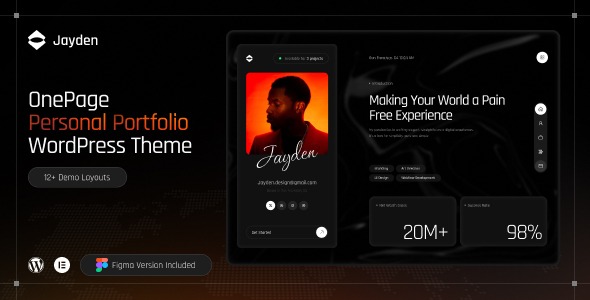 Jayden 1.9 – Personal Portfolio WordPress