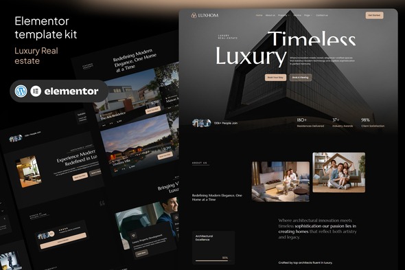Luxhom  – Luxury Real Estate Elementor Template Kit