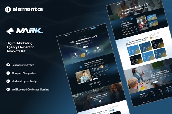 Markagency  – Digital Marketing Agency Elementor Template Kit