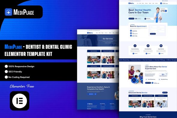 MediPlace  – Dentist & Dental Clinic Elementor Template Kit