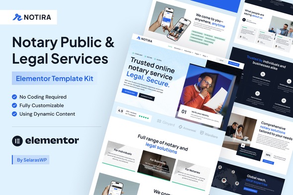 Notira  – Notary Public & Legal Services Elementor Pro Template Kit