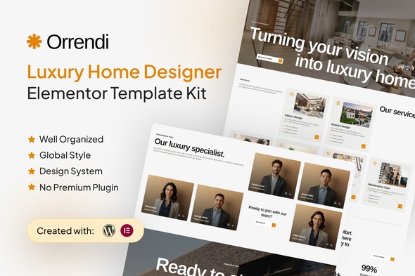 Orrendi  – Luxury Home Designer Elementor Template Kit