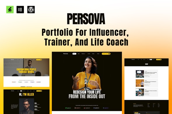 Persova  – Influencer Portfolio Elementor Template Kit