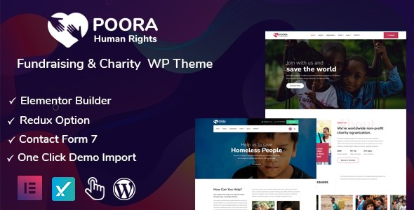 Poora 1.3.0 – Fundraising & Charity WordPress Theme