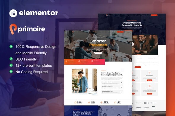 Primoire  – Business Consulting Elementor Pro Template Kit