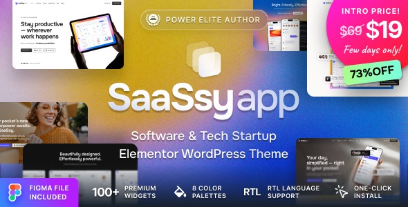 SaaSsy App 1.0.1 – Software, SaaS & Tech Startup WordPress Theme
