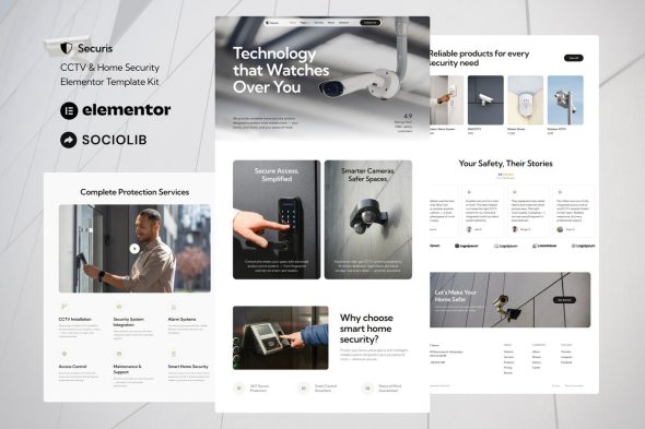 Securis  – CCTV & Home Security Elementor Template Kit