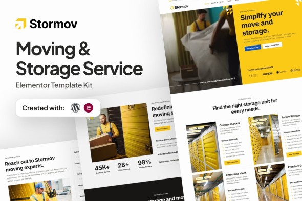 Stormov  – Moving & Storage Service Elementor Template Kit