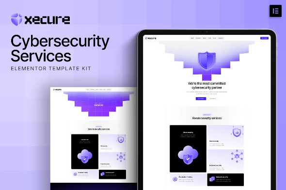 Xecure  – Cybersecurity Services Elementor Template Kits