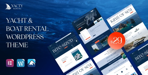 Yacty 1.0 – Yacht & Boat Rental WordPress Theme