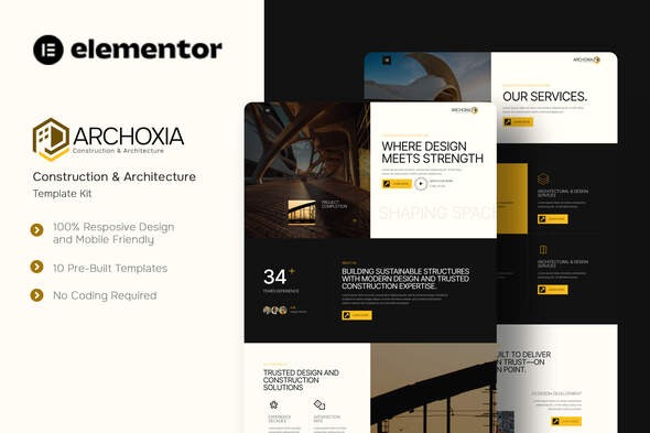 Archoxia  – Construction & Architecture Elementor Template Kit