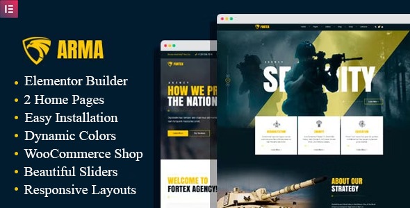 Arma 1.0.0 – Military Service WordPress Theme