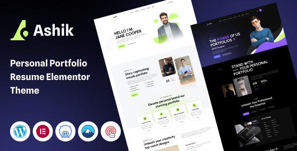 Ashik 1.0 – Personal Portfolio WordPress Theme
