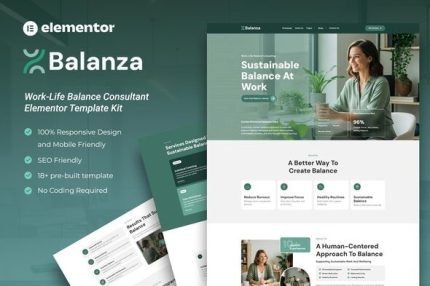 Balanza - Work-Life Balance Consultant Elementor Template Kit