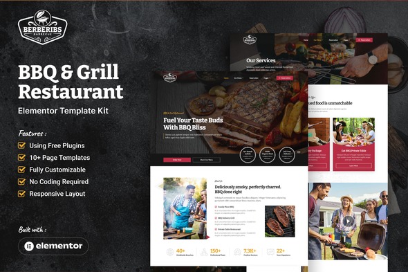 Berberibs  – BBQ & Grill Restaurant Elementor Template Kit