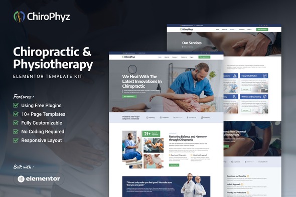 ChiroPhyz  – Chiropractic & Physiotherapy Elementor Template Kit
