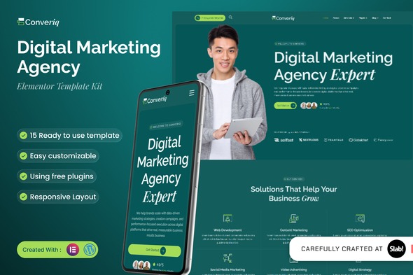 Converiq  – Digital Marketing Agency Elementor Template Kit