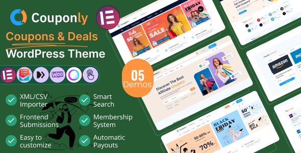 Couponly 1.5 – Coupons, Deals, Discounts & Affiliate WordPress Theme