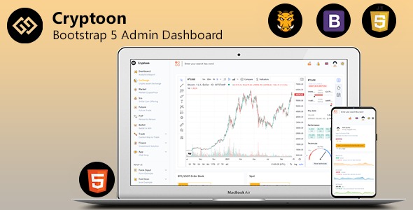 Cryptoon 3.0 – Crypto Bootstrap Admin Template
