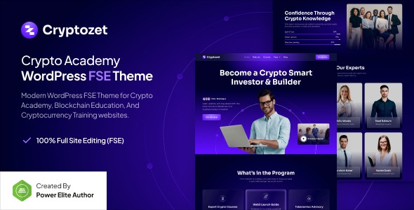 Cryptozet 1.0 – Crypto & Blockchain Academy Gutenverse FSE WordPress Theme