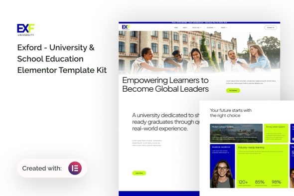Exford  – University & School Education Elementor Template Kit