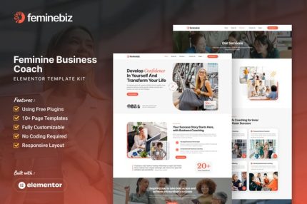 Feminebiz - Feminine Business Coach Elementor Template Kit