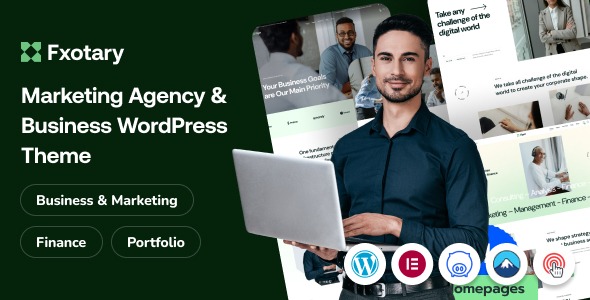 Fxotary 1.0.0 – Modern Digital Agency WordPress Theme with Elementor Support